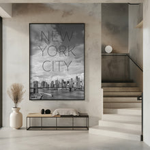 Art Prints of NYC Brooklyn Bridge &amp; Lower Manhattan | Text &amp; Skyline