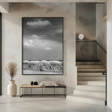 Art Prints of MIAMI BEACH Monochrome beach scene