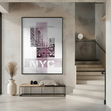 Art Prints of Poster Art NYC Fifth Avenue Traffic | pink marble