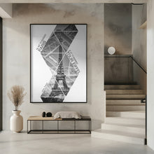 Art Prints of Coordinates PARIS Eiffel Tower | monochrome