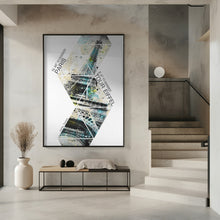 Art Prints of Modern Art Eiffel Tower Coordinates