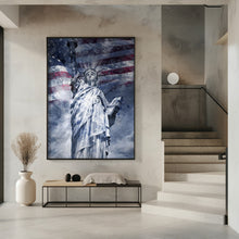 Art Prints of Modern Art STATUE OF LIBERTY | blue