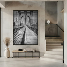 Art Prints of NEW YORK CITY Brooklyn Bridge - upright slim panorama