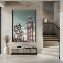 Art Prints of LONDON Elizabeth Tower | urban vintage style