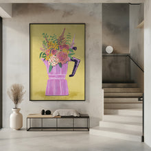 Art Prints of Espresso Maker with Flowers