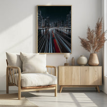 Art Prints of Traffic jam in the Dubai canal