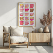 Art Prints of Pretty Pink Coffee Cups