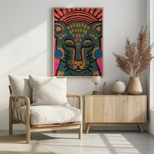 Canvas Art Print Tiger (Colored Version)