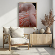 Canvas Art Print Portrait of a Pink Flamingo