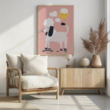 Canvas Art Print Happy Poodle