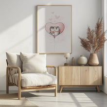 Canvas Art Print Penguin in love