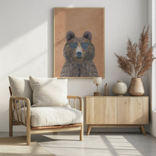 Canvas Art Print Cool Bear Portrait