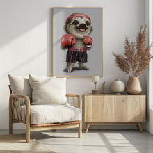 Canvas Art Print the boxing sloth