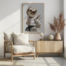 Canvas Art Print karate sloth