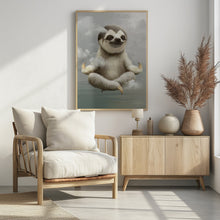 Canvas Art Print sloth meditating