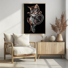 Canvas Art Print bmx cat