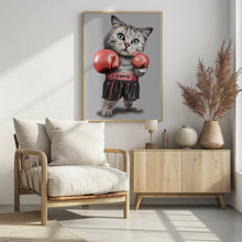 Canvas Art Print boxing cat