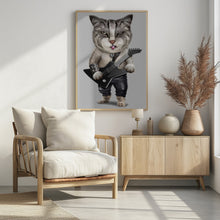 Canvas Art Print heavy metal cat