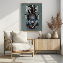 Canvas Art Print badger chill