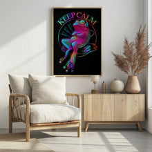 Canvas Art Print frog loves music