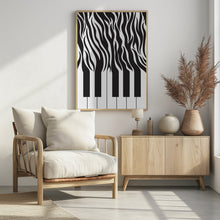 Art Prints of Zebra Piano print black and white