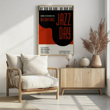 Art Prints of Jazzy Days   Dark Red