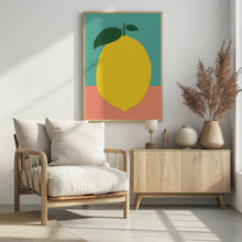 Art Prints of Lemon With Two Leaves