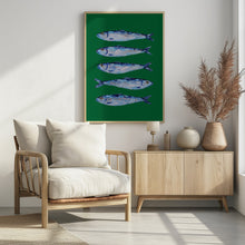 Art Prints of Sardines Forest Green