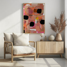 Art Prints of Deep Pink Geometric Shapes 2