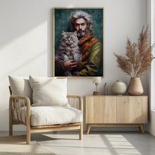 Art Prints of Man With A Cat