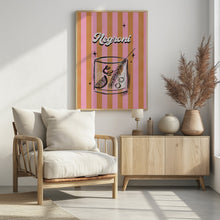 Art Prints of Negroni Drink on Stripes