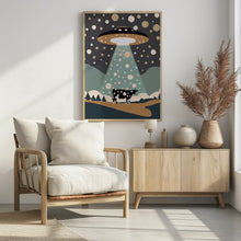 Art Prints of UFO &amp; cow