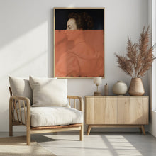 Art Prints of Altered Portrait of Woman Orange Modern Art