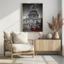 Art Prints of LONDON St. Paul’s Cathedral &amp; Red Bus