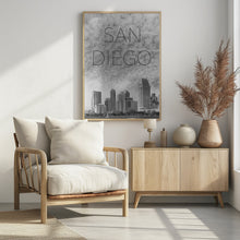 Art Prints of SAN DIEGO Skyline | Text