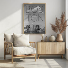 Art Prints of BOSTON Skyline North End &amp; Financial District | Text &amp; Skyline