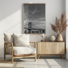 Art Prints of NYC Manhattan Bridge | Text &amp; Skyline