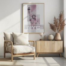 Art Prints of Poster Art NYC Statue of Liberty | pink marble