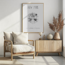 Art Prints of Coordinates NYC Brooklyn Bridge |  monochrome watercolor