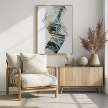 Art Prints of Modern Art Eiffel Tower Coordinates