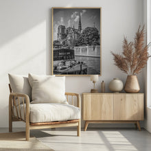 Art Prints of Cathedral Notre-Dame &amp; Seine Riverside