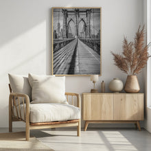 Art Prints of NEW YORK CITY Brooklyn Bridge - upright slim panorama