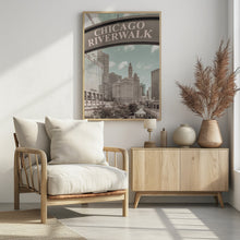 Art Prints of CHICAGO Riverwalk | urban vintage style