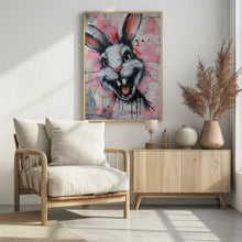 Art Prints of Creepy laughing bunny