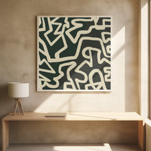 Art Prints of Abstract line art maze pattern