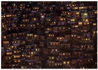 Art Prints of Larung Gar Night (Tibet)