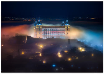 Art Prints of Mystic Foggy Night in Toledo City