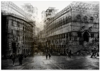 Art Prints of Walking in the Square