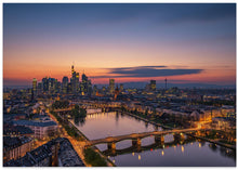 Art Prints of Frankfurt Skyline at sunset