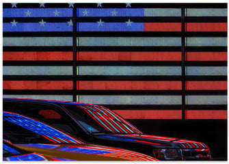 Art Prints of Stars and Stripes reflected